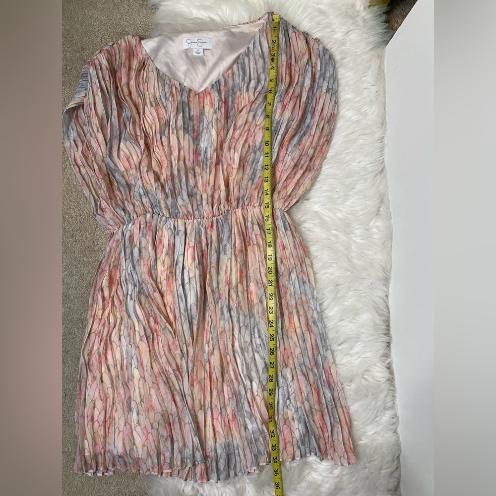 #206 Jessica Simpson Multi Pleat Dress size 10 - Picture 7 of 8
